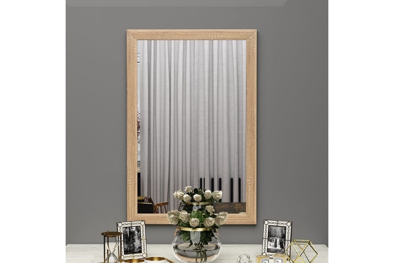 Peili Iuydu 50 cm Suorakaide - Puu/Luonnonväri - Sisustustuotteet - Peili