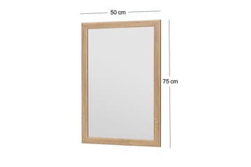 Peili Iuydu 50 cm Suorakaide - Puu/Luonnonväri - Sisustustuotteet - Peili