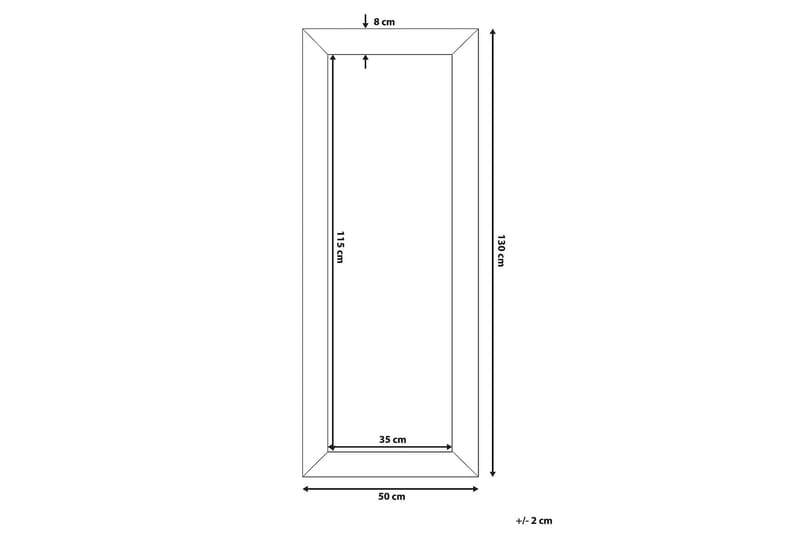 Peili Khadeshia 50x130 cm - Musta - Sisustustuotteet - Peili