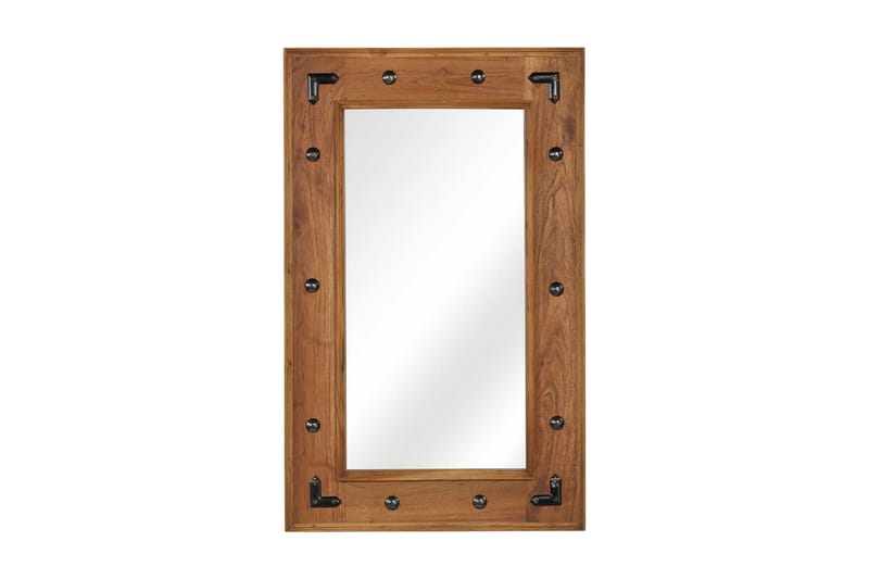 Peili kiinteä akaasiapuu 50x80 cm - Ruskea - Sisustustuotteet - Peili
