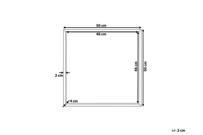 Peili Klaudt 50x50 cm - Musta - Sisustustuotteet - Peili