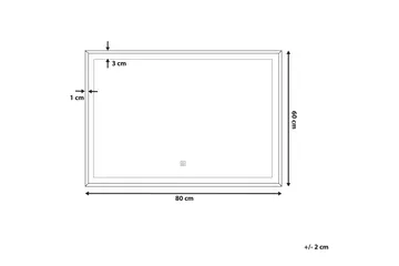 Peili Krzyzewski LED 60x80 cm - Hopea - Sisustustuotteet - Peili