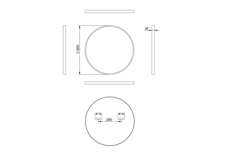 Peili Kvarnbodarna 60 cm Pyöreä - Kupari - Sisustustuotteet - Peili
