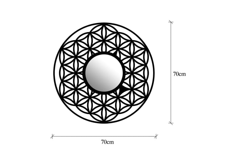 Peili Life - Musta - Peili - Eteispeili - Seinäpeili