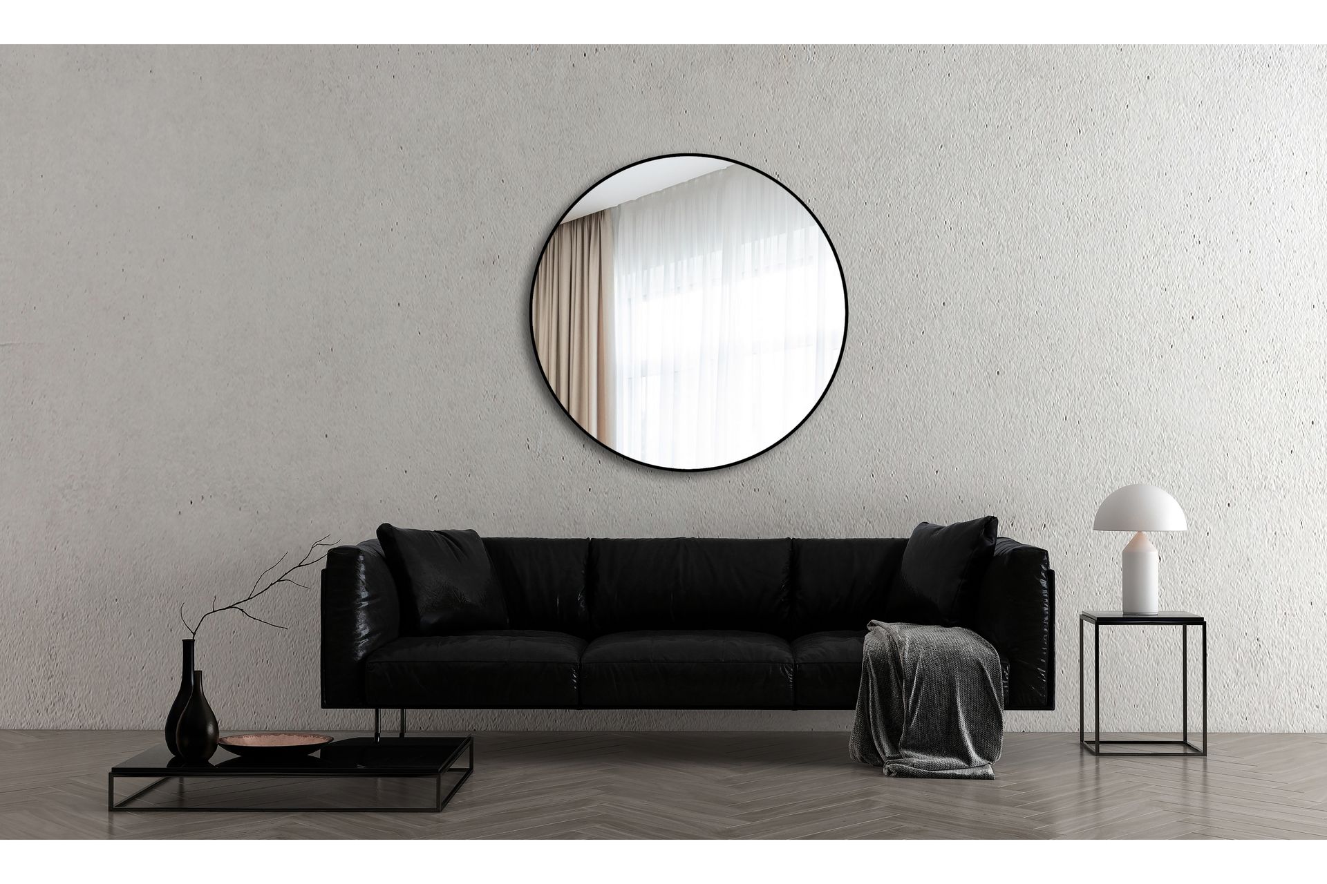 Peili Linka 120 cm - Musta - Sisustustuotteet - Peili
