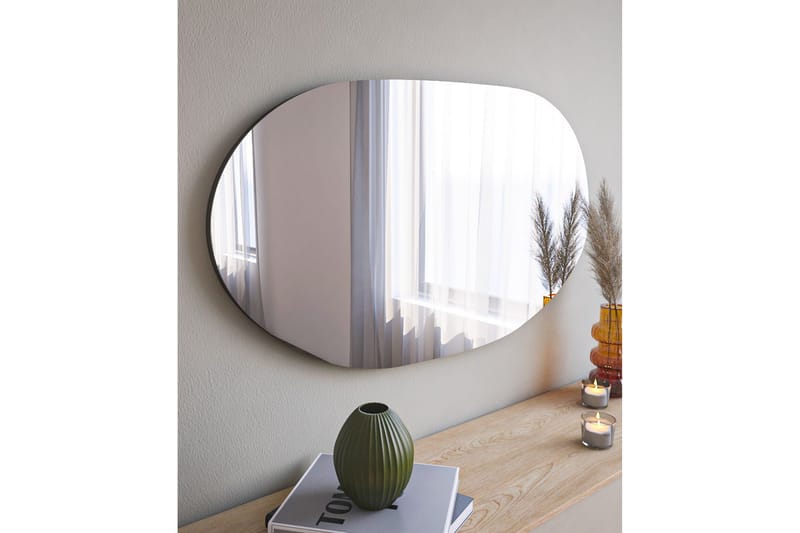 Peili Lopi 52 cm Epäsymmetrinen - Musta - Sisustustuotteet - Peili