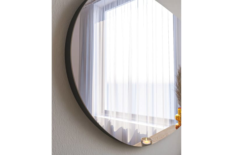 Peili Lopi 52 cm Epäsymmetrinen - Musta - Sisustustuotteet - Peili