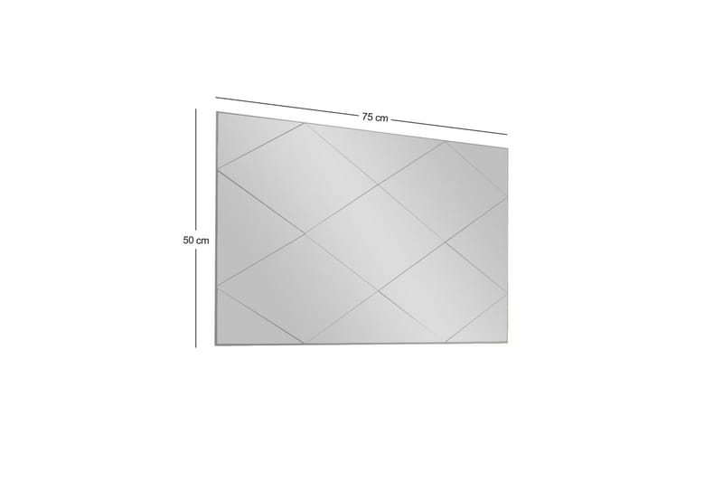 Peili Lossa 50 cm Suorakaide - Valkoinen - Sisustustuotteet - Peili