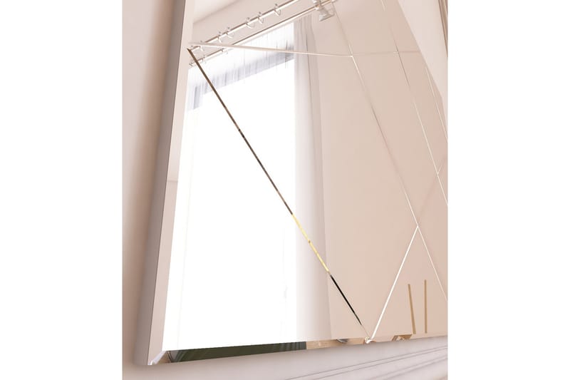 Peili Lossa 50 cm Suorakaide - Valkoinen - Sisustustuotteet - Peili