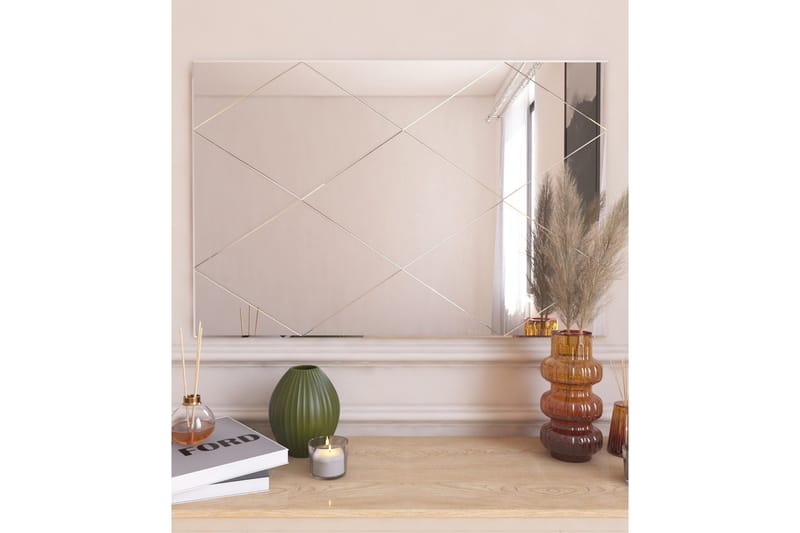 Peili Lossa 50 cm Suorakaide - Valkoinen - Sisustustuotteet - Peili