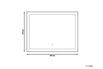 Peili Manosque 70x90 cm LED - Hopea - Sisustustuotteet - Peili