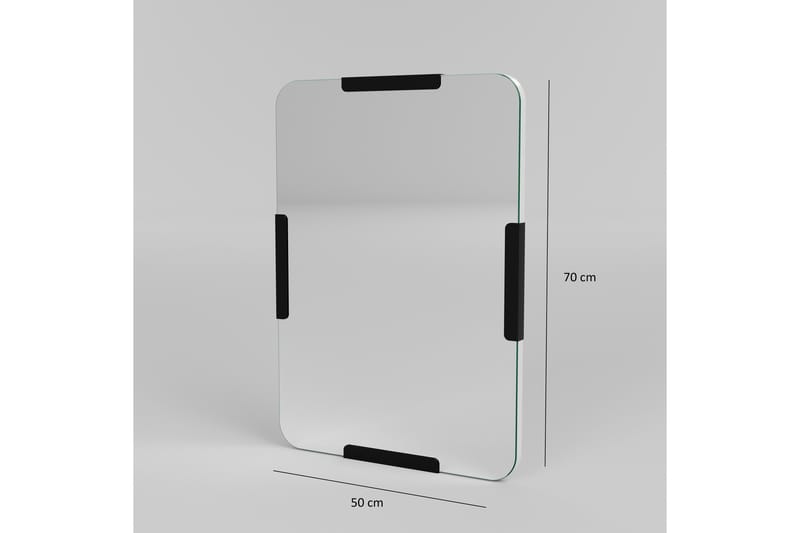 Peili Marokopa 50 cm Suorakaide - Musta - Sisustustuotteet - Peili