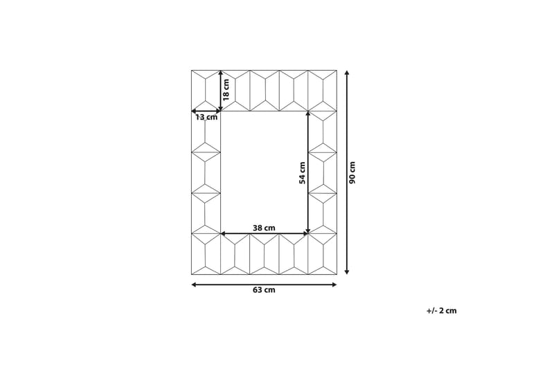 Peili Maruata 63x90 cm - Monivärinen - Sisustustuotteet - Peili