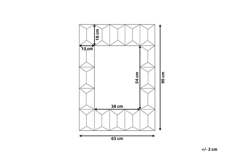 Peili Maruata 63x90 cm - Monivärinen - Sisustustuotteet - Peili