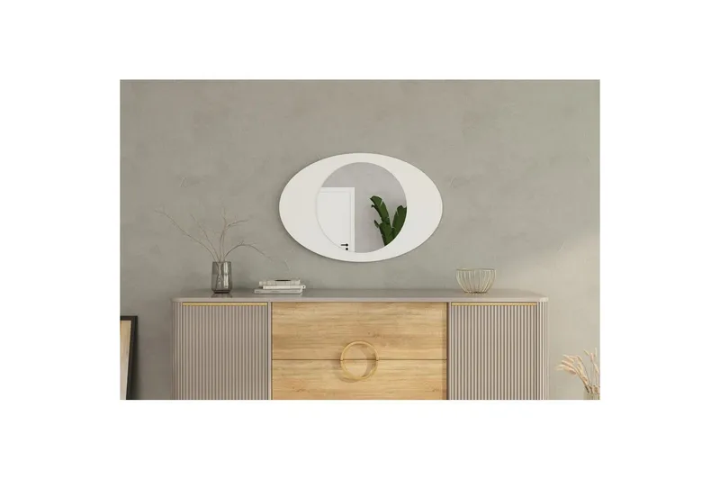 Peili Masatoshi Valkoinen - Valkoinen - Sisustustuotteet - Peili