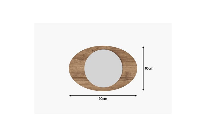 Peili Masatoshi Pähkinäpuu - Pähkinäpuu - Sisustustuotteet - Peili