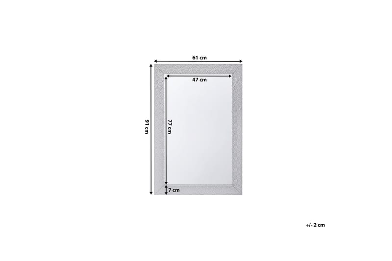 Peili Mervent 61 cm - Hopea - Sisustustuotteet - Peili