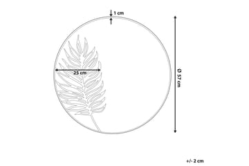 Peili Nolberto Pyöreä 57 cm - Kulta - Sisustustuotteet - Peili - Meikkipeili