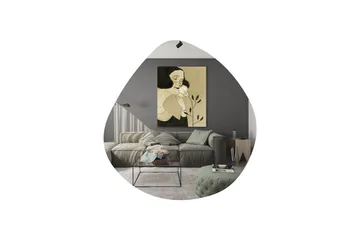 Peili Omilo 60 cm Epäsymmetrinen - Musta - Sisustustuotteet - Peili