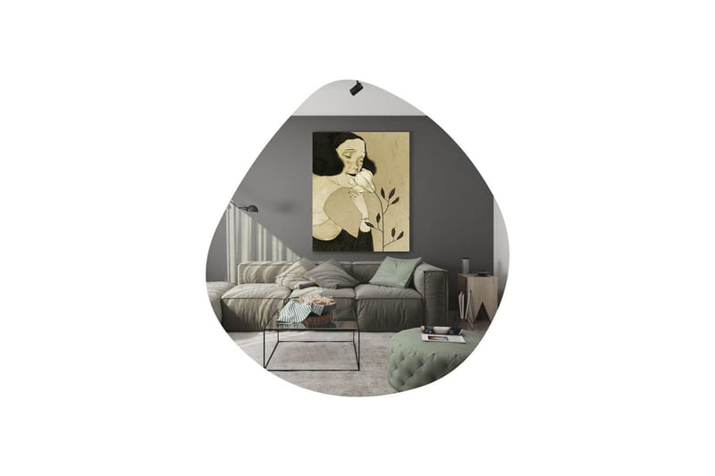 Peili Omilo 60 cm Epäsymmetrinen - Musta - Sisustustuotteet - Peili