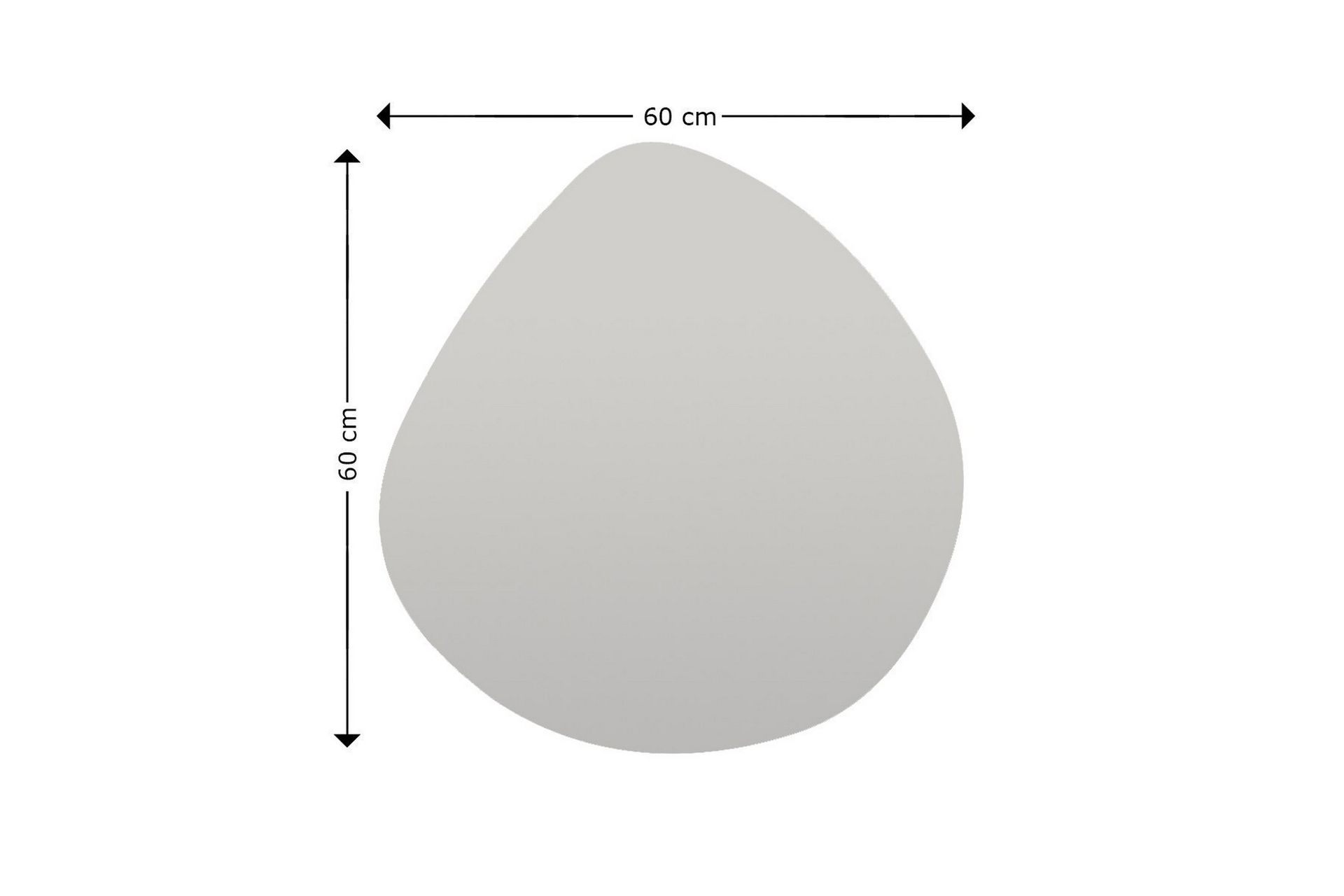 Peili Omilo 60 cm Epäsymmetrinen - Musta - Sisustustuotteet - Peili