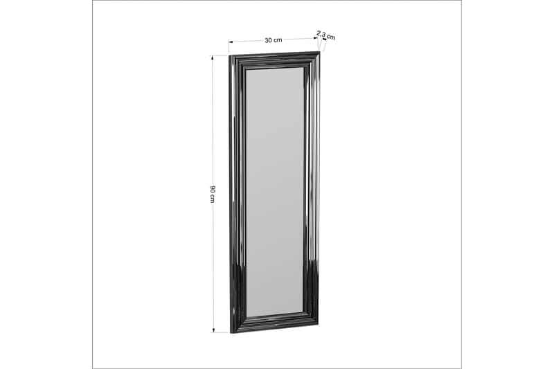 Peili Ozze 30 cm Suorakaide - Hopea - Sisustustuotteet - Peili