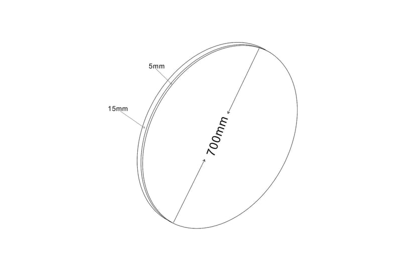 Peili Roa 70 cm - Valkoinen - Sisustustuotteet - Peili