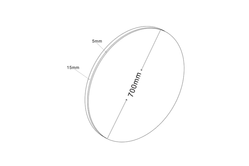 Peili Roa 70 cm - Valkoinen - Sisustustuotteet - Peili