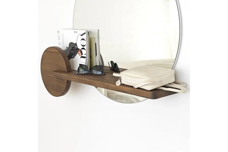 Peili Ronil Pähkinäpuu - Ruskea - Sisustustuotteet - Peili