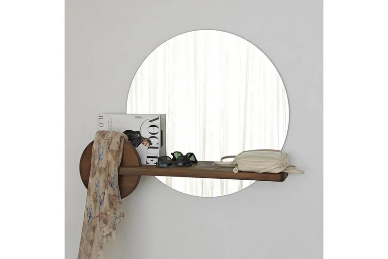 Peili Ronil Pähkinäpuu - Ruskea - Sisustustuotteet - Peili