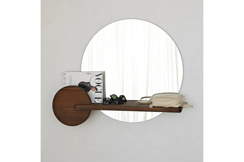 Peili Ronil Pähkinäpuu - Ruskea - Sisustustuotteet - Peili