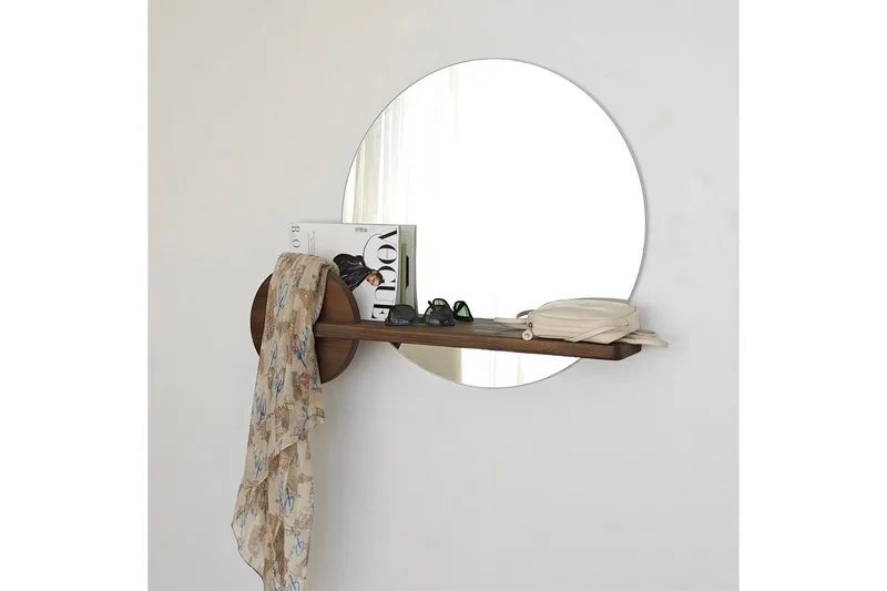 Peili Ronil Pähkinäpuu - Ruskea - Sisustustuotteet - Peili