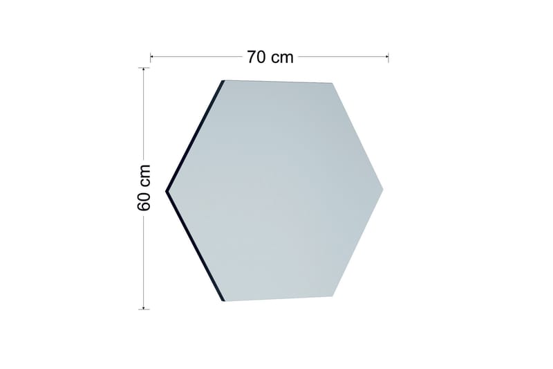 Peili Rubal 70 cm Suorakaide - Musta - Sisustustuotteet - Peili