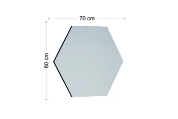 Peili Rubal 70 cm Suorakaide - Musta - Sisustustuotteet - Peili