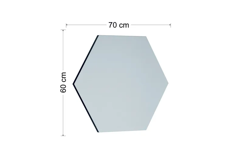 Peili Rubal 70 cm Suorakaide - Musta - Sisustustuotteet - Peili