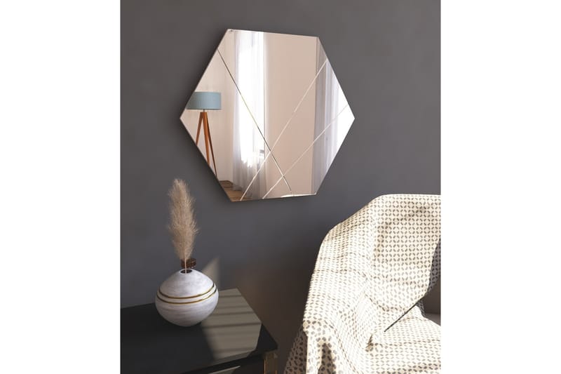 Peili Rubby 70 cm Suorakaide - Valkoinen - Sisustustuotteet - Peili