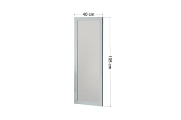 Peili Rubo 40 cm Suorakaide - Valkoinen - Sisustustuotteet - Peili