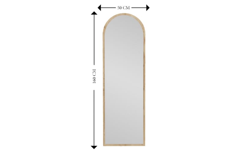 Peili Rusele 50 cm Suorakaide - Puu/Luonnonväri - Sisustustuotteet - Peili