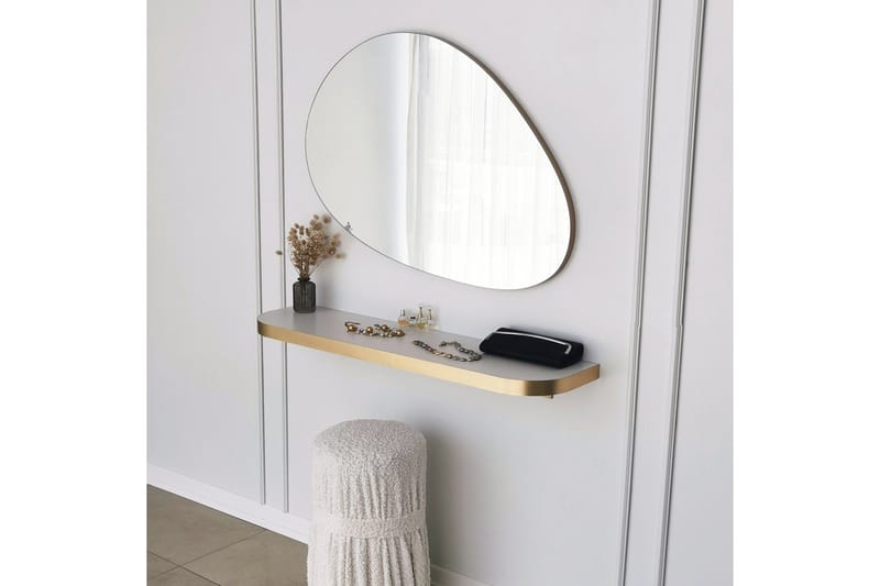 Peili Ruzina 90 cm Suorakaide - Kulta - Sisustustuotteet - Peili
