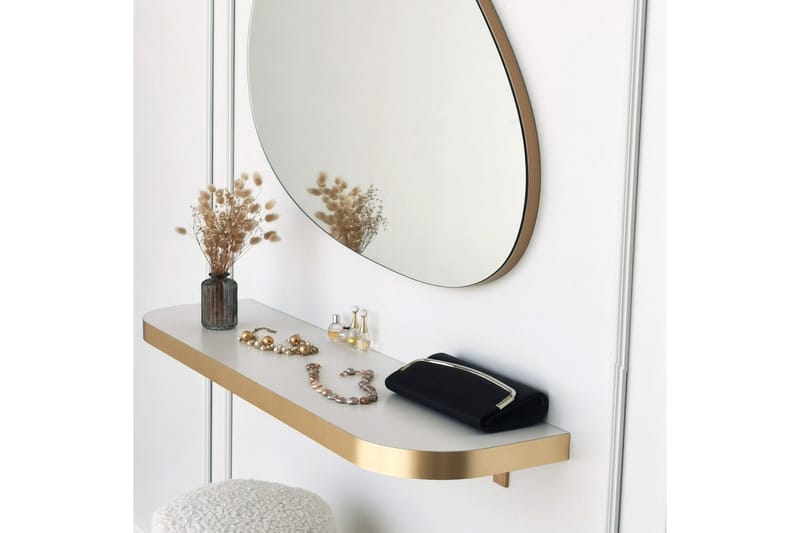 Peili Ruzina 90 cm Suorakaide - Kulta - Sisustustuotteet - Peili