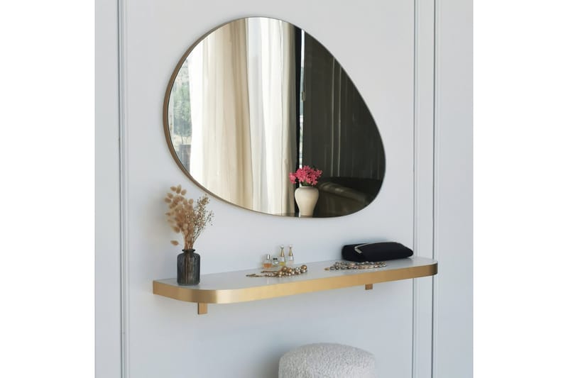 Peili Ruzina 90 cm Suorakaide - Kulta - Sisustustuotteet - Peili