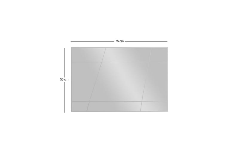 Peili Sachi 50 cm Suorakaide - Valkoinen - Sisustustuotteet - Peili