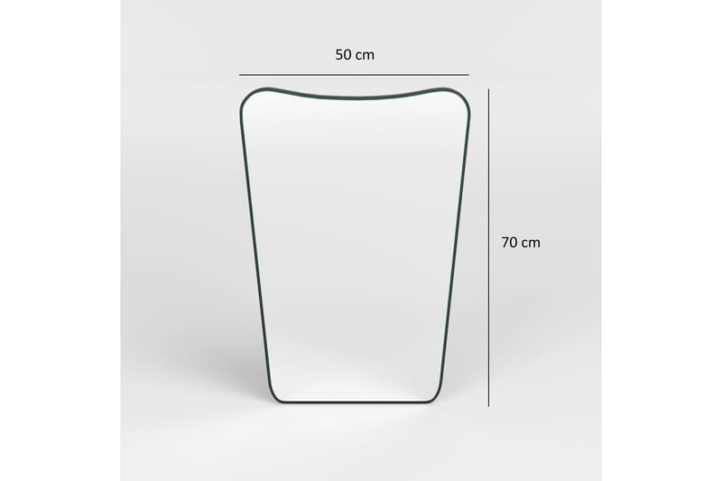 Peili Sachin 50 cm Epäsymmetrinen - Musta - Peili - Eteispeili - Seinäpeili