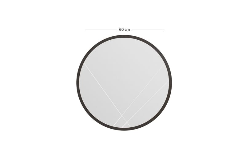 Peili Sada 60 cm Suorakaide - Musta - Sisustustuotteet - Peili