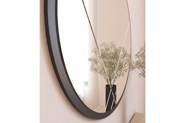 Peili Sada 60 cm Suorakaide - Musta - Sisustustuotteet - Peili