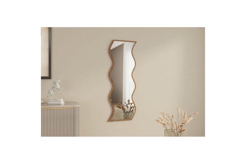 Peili Safidon Valkoinen / Pähkinäpuu - Valkoinen / Pähkinäpuu - Sisustustuotteet - Peili