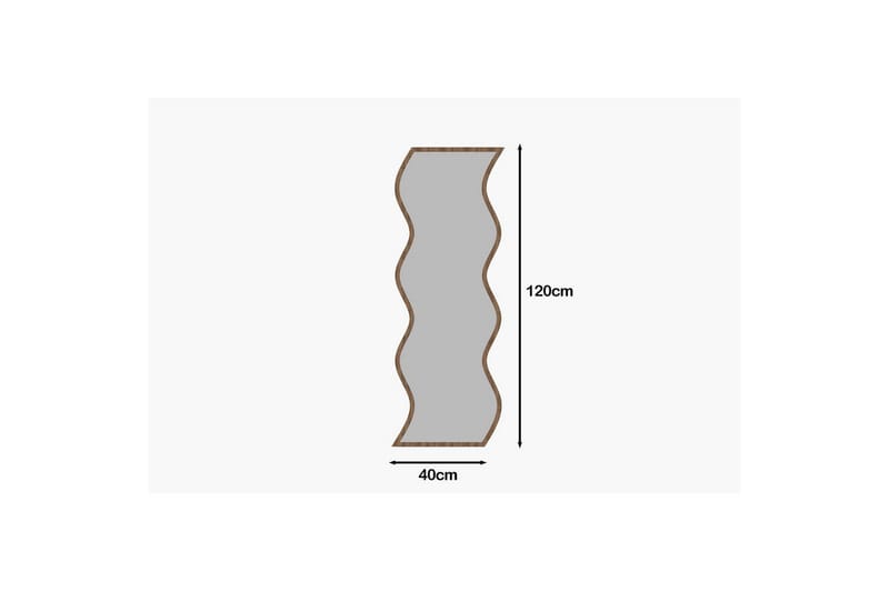 Peili Safidon Valkoinen / Pähkinäpuu - Valkoinen / Pähkinäpuu - Sisustustuotteet - Peili