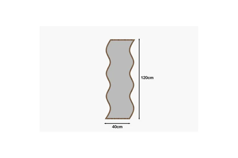 Peili Safidon Valkoinen / Pähkinäpuu - Valkoinen / Pähkinäpuu - Sisustustuotteet - Peili