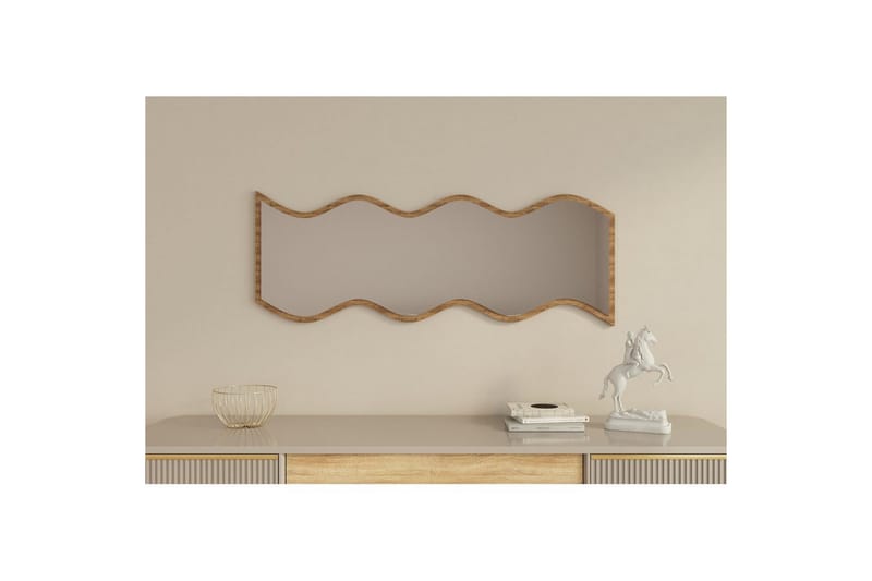 Peili Safidon Valkoinen / Pähkinäpuu - Valkoinen / Pähkinäpuu - Sisustustuotteet - Peili