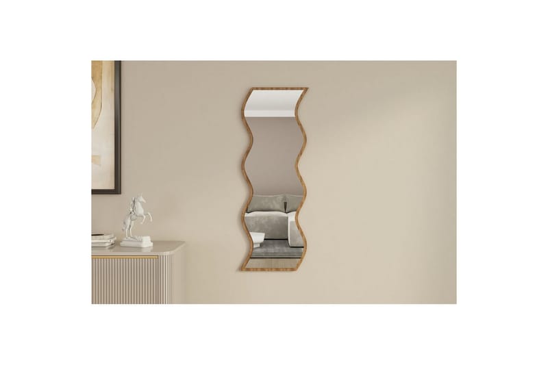 Peili Safidon Valkoinen / Pähkinäpuu - Valkoinen / Pähkinäpuu - Sisustustuotteet - Peili